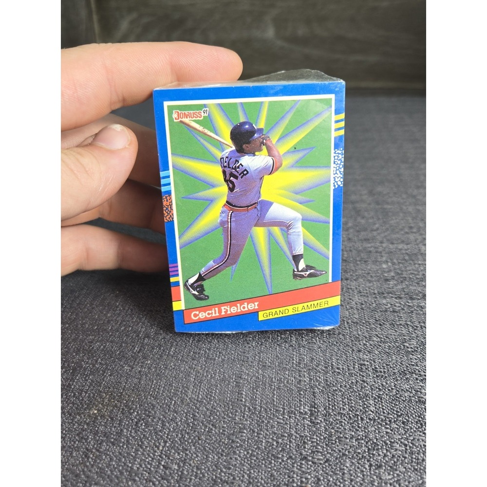 1991 Donruss Baseball Factory Sealed 50 Card Pack Cecil Fielder Grand Slammer